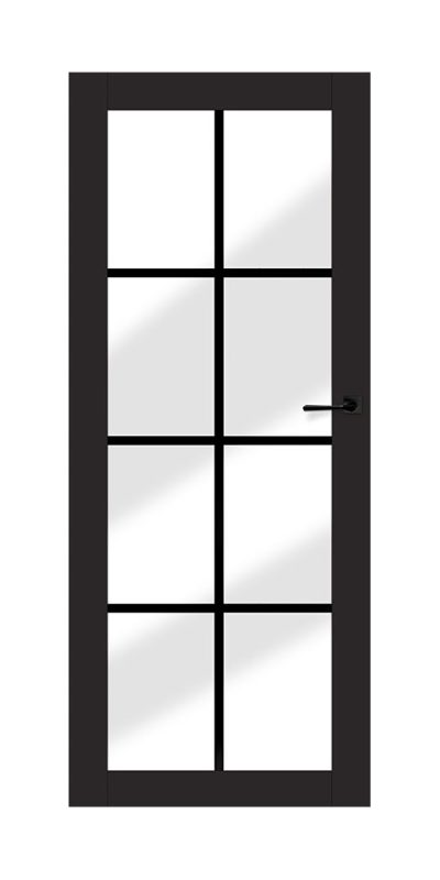 Vidaus medinės durys Loft baltos