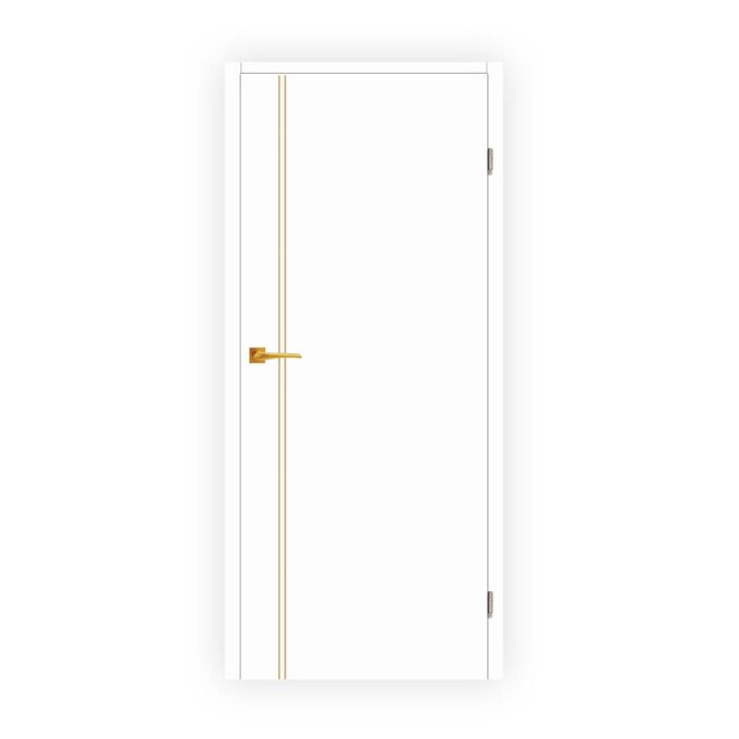 Vidaus medinės durys Intarsja Moderno baltos